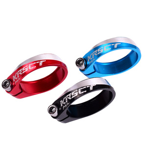 Krsec Lightweight Universal Aluminum Alloy Bicycle Parts Black Seat Post Locking <b>Clip</b> Ring Lock for Mountain Bike Seat Tube - Product Image 1