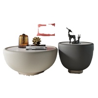 Table basse de luxe moderne légère en pierre frittée, réseau créatif domestique, table basse en marbre artificiel, offre spéciale
