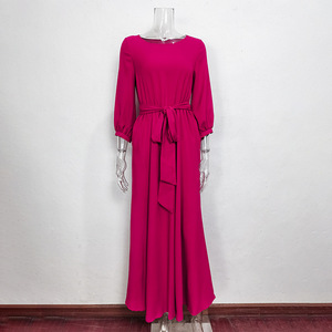 <span class=keywords><strong>Robe</strong></span> <span class=keywords><strong>longue</strong></span> <span class=keywords><strong>blanche</strong></span> à nœud papillon vintage sur mesure pour femmes, manches lanternes, <span class=keywords><strong>robe</strong></span> élégante, robes longues - Product Image 6