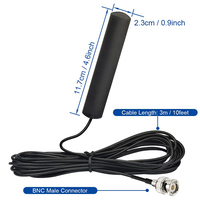 Antenne coaxiale VHF UHF pour scanner mobile amateur de radio amateur à montage adhésif pour voiture et camion avec patch mâle BNC pour véhicules