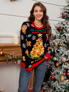 <strong>Funny</strong> Holiday Party <strong>Christmas</strong> Tree With LED Light Knitted Pullover <strong>Jumpers</strong> <strong>Women</strong> Ugly <strong>Christmas</strong> Sweaters - Product Image 4