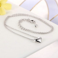 Bestone gros à la mode amour coeur mode chaîne collier bijoux Couple coeur pendentif collier