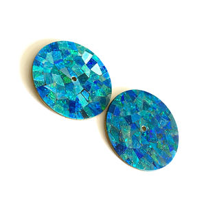 Fabriek Prijs Horloge Onderdelen Maken Ronde Natuurlijke Opaal Mozaïek Wijzerplaat Custom Blank Spiegel Wijzerplaat - Product Image 4