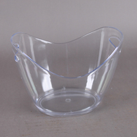 Approvisionnement direct d'usine Seau à glace en plastique acrylique 3.5L transparent bon marché pour le vin pour la bière de Champagne pour les fêtes