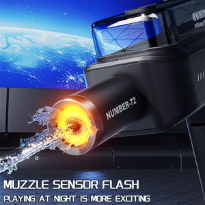 Electric Burst Folding Kleine Wasser pistole mit Flammen licht Leistungs starkes Langstrecken-Wassers prüh spielzeug Outdoor-Partys piel für Kinder - Product Image 3