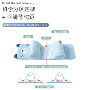 Customized Cartoon Buckwheat Baby <b>Pillow</b> Breathable Shaping <b>Pillow</b> for <b>Newborns</b> 0-1 Years All Year Round - Product Image 4