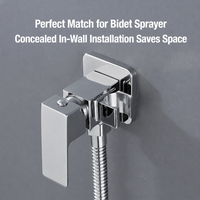 Robinet de bidet chromé avec cartouche en céramique et fixation monotrou sur le plan pour la rénovation de salles de bain résidentielles
