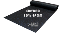 Tapete de Gimnasio Beka EPDM de 4mm-10mm, Smyrna con 10% de Partículas Negras, Rollo de Alta Densidad, Antideslizante, Ecológico, Absorción de Impactos