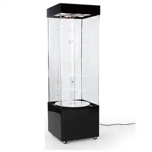 XITU-4 Tier Rotating Acrylic Display Cabinet With LED Light