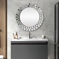 Salon Extérieur Console Autocollant De Luxe Montage Panneaux Personnalisés Miroir Mural Décor À La Maison Miroirs Modernes Décor Mur