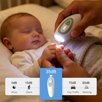 Offre Spéciale : Lime à ongles électrique pour bébé, coupe-ongles rechargeable sécurisé, tondeuse à ongles douce avec lumière nocturne et 7 têtes de ponçage