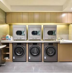 YK Furniture Armoires de salle de bain personnalisées Organisation de stockage de vêtements en contreplaqué en bois massif classique européen pour la blanchisserie à domicile - Product Image 2