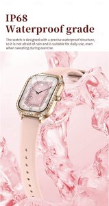 Étiquettes cadeaux personnalisées MK88 Montre connectée <span class=keywords><strong>de</strong></span> luxe pour femme avec diamants, <span class=keywords><strong>test</strong></span> <span class=keywords><strong>de</strong></span> santé physique féminine en temps réel, écran incurvé - Product Image 3