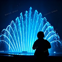 Fuente Programada a Medida para Plantas de Manufactura, con Múltiples Patrones de Agua e Iluminación de Color, para la Construcción de Paisajes en Complejos Comerciales