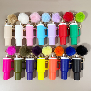 Wholesale Mini Cup <strong>Keychain</strong> Cute Tumbler Cup Chapstick Holder <strong>Keychain</strong> Lip Balm Holder Cup <strong>Keychain</strong> - Product Image 1
