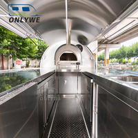 Remolque de Comida Móvil ONLYWE, Camión de Pizza Totalmente Equipado, Remolque de Catering con Aprobación EU COC y US DOT