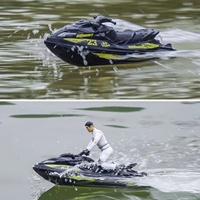 Bateau RC Turbojet SJY-UDI023 2.4G 4 Canaux Étanche Auto-Réparable Lumière LED RTR Haute Vitesse Jouet Intérieur-Extérieur Batteries Incluses