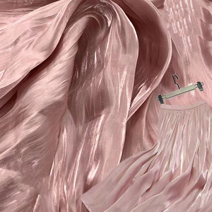 Vestido de satén con memoria de seda brillante Rainbow Island <span class=keywords><strong>Fabrick</strong></span>, tela de camisa de organza de satén sedoso de satén brillante - Product Image 2