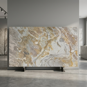 Fabrication de pierres plaquées de luxe en Inde, dalle de comptoir au design minimaliste, surface en pierre naturelle durable - Product Image 1
