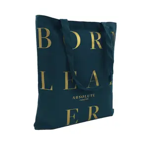 Reusable Green Blank Shoulder Canvas Tote Bag