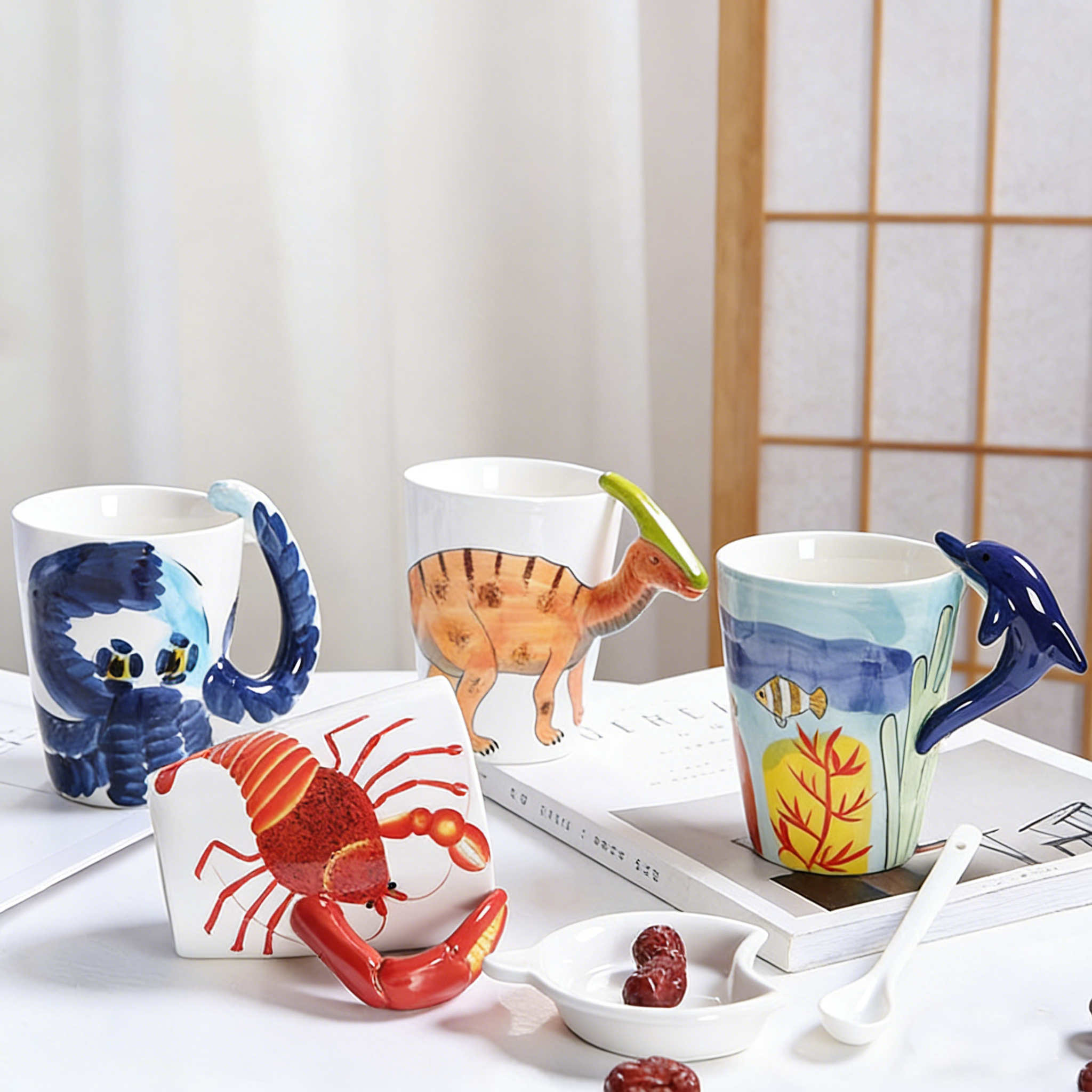 Taza De Café De Dinosaurio Que Cambia Con El Calor – Efecto Termocrómico, 340 Ml, Apto Para Microondas (Lavado A Mano)