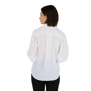 Camisa de Mujer Negra de Manga Larga con Botones, Blusa Casual de Talla Grande - Product Image 6