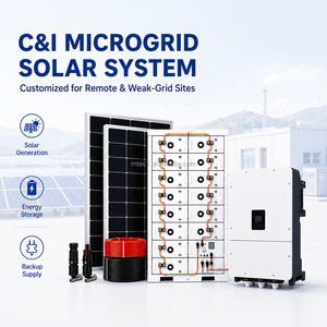 Sistema Solar Comercial Fuera de la Red de 100kw 200kw 300kw 500kw con Almacenamiento de Batería para Fábricas y Proyectos Remotos, Flexible - Product Image 1