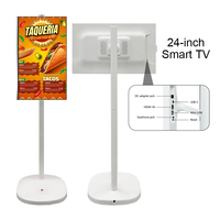 TV Digital Signage Pintar 24 Inci Layar Sentuh LCD Monitor Android 1080P Portabel Putar