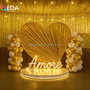 LEDA Décoration d'événements personnalisée : Support de toile de fond en forme d'arche de cœur avec draperies en forme de cœur et housse, pour la décoration de centres commerciaux, d'événements et de propositions de mariage - Product Image 6