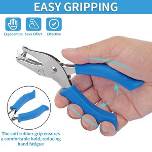 <span class=keywords><strong>Perforatrice</strong></span> à un trou avec poignée souple, <span class=keywords><strong>perforatrice</strong></span> à petit trou de 6 mm (1/4 po) pour travaux manuels, albums photo, capacité de 6 feuilles, étiquettes, billets - Product Image 4