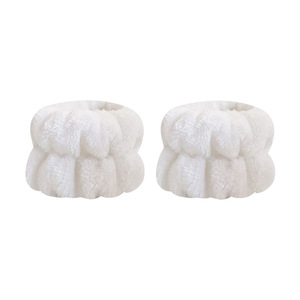 Hot Selling Private Label Spa Unisex Skincare Wristbands Microfiber <strong>Flannel</strong> Elastic Absorbent for <strong>Face</strong> Washing Prevent Dripping - Product Image 4