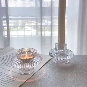 Tealight taper candle glass romantic candlelight dinner aromatherapy candle cup festive atmosphere surround decoration