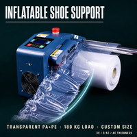 Film de soutien pour chaussures à colonnes d'air, transparent et gonflable, pour la mise en forme et le rembourrage des chaussures, destiné aux usines de chaussures, détaillants, entrepôts et expéditions