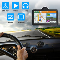 Reproductor de coche con pantalla táctil de 7 pulgadas, navegación GPS para coche con mapas gratuitos Wince 6,0, navegación GPS para camión, navegador GPS para coche