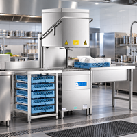 Lave-vaisselle électrique autoportant commercial en acier inoxydable lave-vaisselle automatique pour restaurant hôtels cuisine cuisine