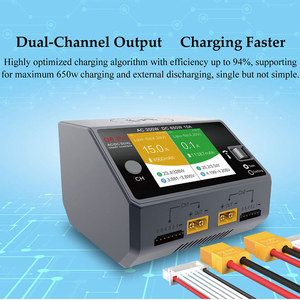 เครื่องชาร์จแบตเตอรี่ FPV แบบสองช่องสัญญาณ D6 Ultra Smart รองรับ 1-6S LiPo LiHV AC 300W DC 650W GaN+SiC สำหรับโดรน FPV ขนาด 7 10 13 นิ้ว ชุดอุปกรณ์เสริม - Product Image 2