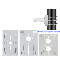 Plaques de montage sur colonne en acier inoxydable 2026 – Adaptateur de fixation polyvalent pour caméras PTZ montées sur panneau ou tuyau – Accessoires de surveillance CCTV
