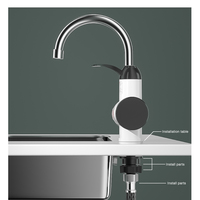 Nouvelle arrivée Robinet d'eau instantané en acier inoxydable Tube universel Chauffage électrique rapide Chauffe-eau électrique Robinet avec évier