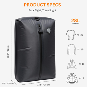 Bolsas de Vacío Eléctricas Portátiles Reutilizables IP67, Cubos de Compresión para Ropa, Kit Organizador de Maletas de Viaje con Bomba - Product Image 2