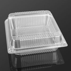Hộp Đựng Có Bản Lề Vỏ Sò Trong Suốt Hình Vuông Hộp Đóng Gói Bánh Muffin Bằng Nhựa - Product Image 1