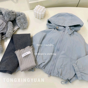 Child Star Circle Girls Windbreaker Jacket Hooded Autumn Spring Kids Outwear Set - Product Image 4
