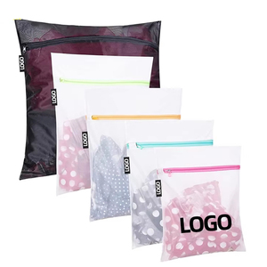 Sac à <span class=keywords><strong>linge</strong></span> en <span class=keywords><strong>filet</strong></span> avec fermeture éclair, sac de lavage réutilisable pour vêtements, sous-vêtements, chaussettes, logo personnalisé, vente en gros - Product Image 1