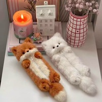 Sac à dos en peluche renard mignon, doux et moelleux, pour rangement de fournitures scolaires, fermeture éclair, pour étudiants, cadeau, vente en gros