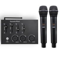 Karaoke karıştırıcılar kablosuz mikrofon HD optik yankı yankı akıllı TV PC KTV Amp DVD OYNATICI projektör ses kaynakları Karaoke mikser