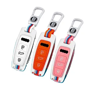 Vtear Car Key Trường Hợp Bìa Từ Xa Key Bag Shell Protector Phụ Kiện Cho Audi A1/A3/A4/A5/A6/A7/A8/Q2L/Q2L E-Tron/Q3/Q3 Sportback