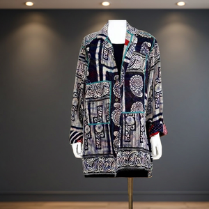 À la main Longue Coton Kantha Cousu Réversible Dames Veste Kimono - Product Image 3