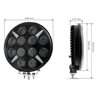 Haute puissance 9 "projecteur automatique rond 4x4 camion tout-terrain blanc jaune clignotant Led travail lumière LED conduite lumière 96W