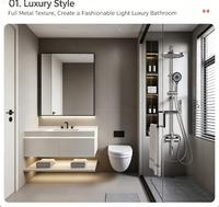 Panneau de douche thermostatique gris anthracite à grand débit, avec jets de pluie haute pression et jets corporels, ensemble de mitigeur de douche pour salle de bain d'hôtel