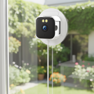 Caméra <span class=keywords><strong>WiFi</strong></span> adhésive pour fenêtre, 2K Full HD, <span class=keywords><strong>surveillance</strong></span> intérieure/extérieure pour bébé/animal, vision nocturne couleur, détection de mouvement, audio bidirectionnel - Product Image 1