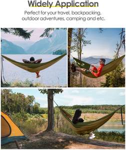 Equipo <span class=keywords><strong>de</strong></span> Camping Portátil, Juego <span class=keywords><strong>de</strong></span> Correas y Mosquetones para Hamaca Todo en Uno, para Bosques, Parques y Patios Traseros - Product Image 6